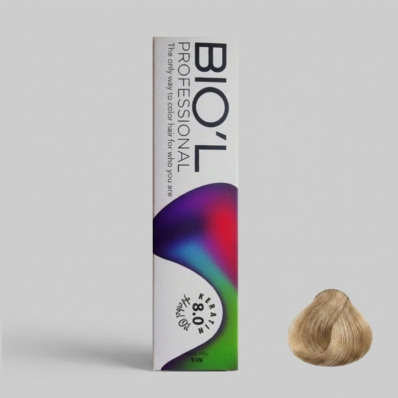 رنگ مو بیول سری NATURAL شماره 8.0 حجم 100 میلی لیتر رنگ بلوند روشن