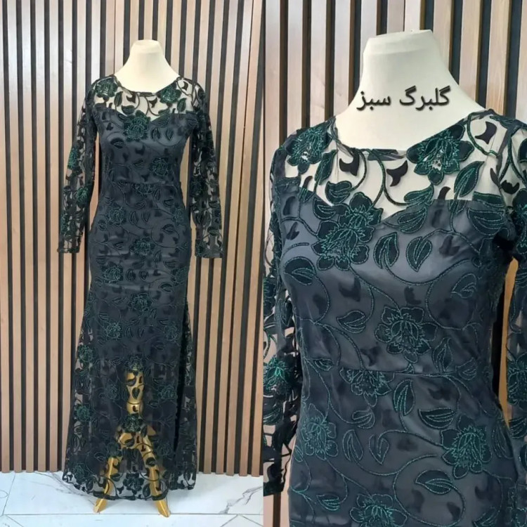 ماکسی هیلدا جنس فلوک مخمل شاین قد 160 سانتی متر