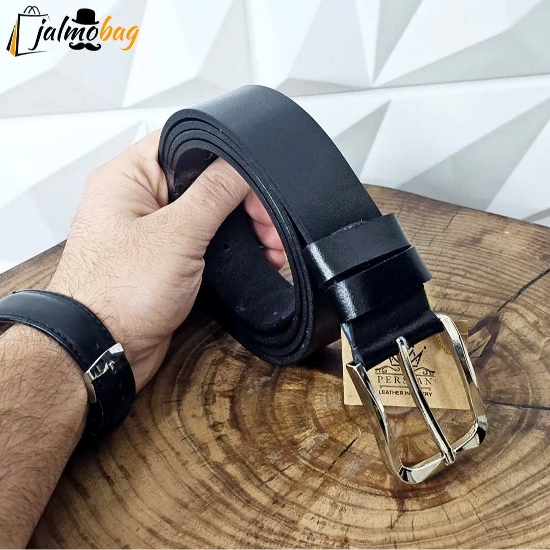 کمربند چرم طبیعی گاوی زبانهدار 3.5 سانت طول 125 سانتیمتر