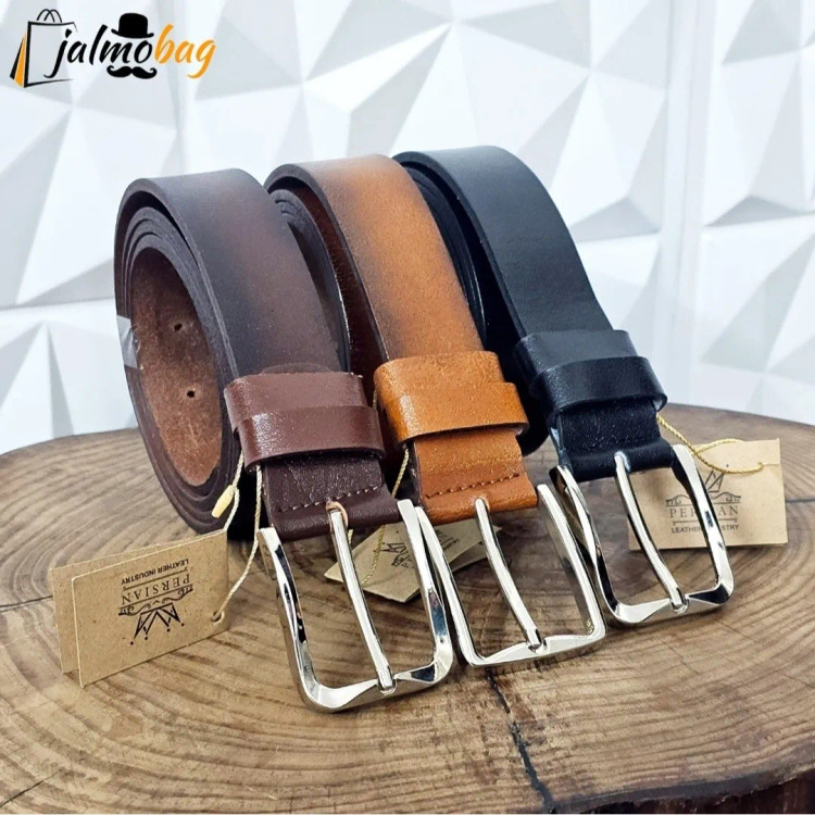 کمربند چرم طبیعی گاوی زبانهدار 3.5 سانت طول 125 سانتیمتر
