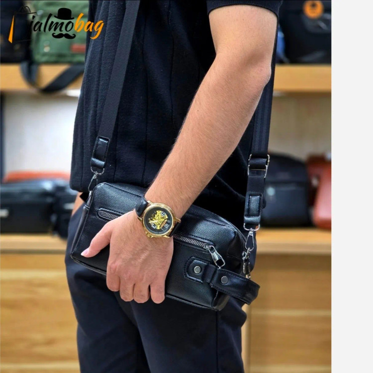کیف دستی و دوشی مردانه شوزبگ چرم وارداتی درجه یک