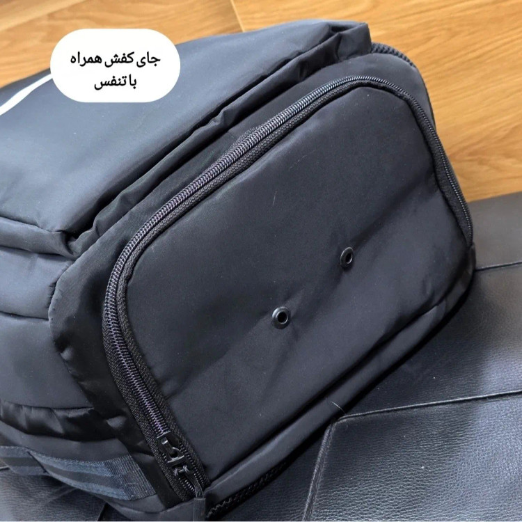 کوله پشتی ورزشی اسپرت پارچه ساتن خارجی سه محفظه با محفظه کتونی