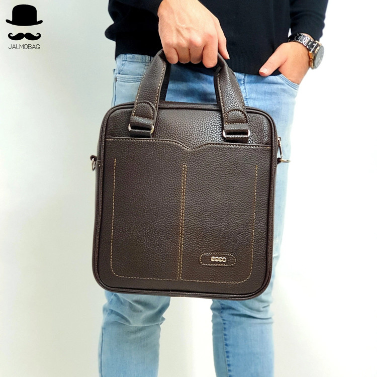 کیف اداری لپتاپی چرمی اِکو ایستاده دستی و دوشی