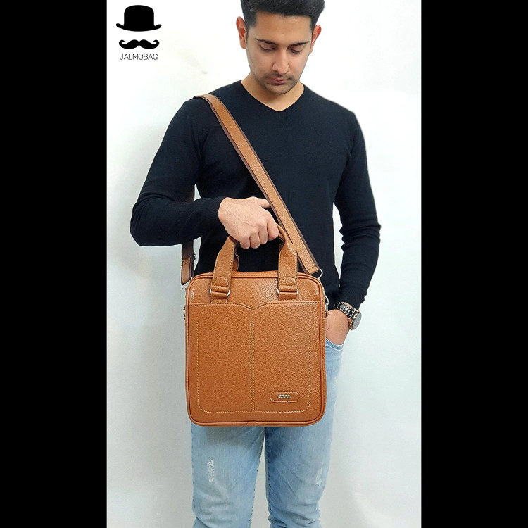 کیف اداری لپتاپی چرمی اِکو ایستاده دستی و دوشی