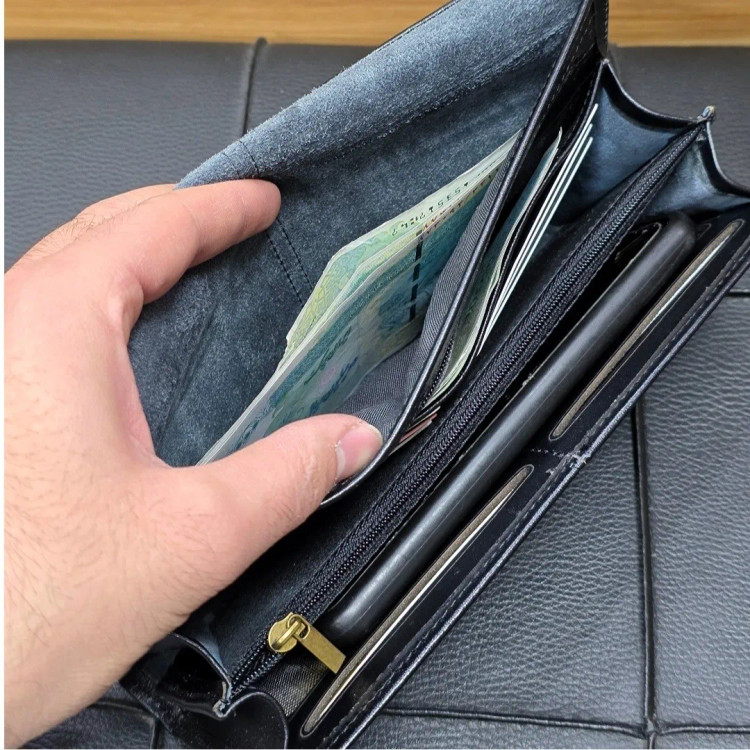 کیف دستی پاسپورتی چرم اصل گاوی مردانه