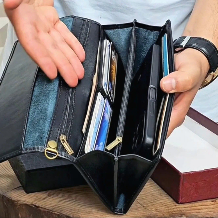 کیف دستی پاسپورتی چرم اصل گاوی مردانه