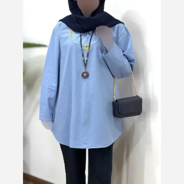تونیک الیاف زنانه مدل پونه سایز فری سایز 36 تا 46