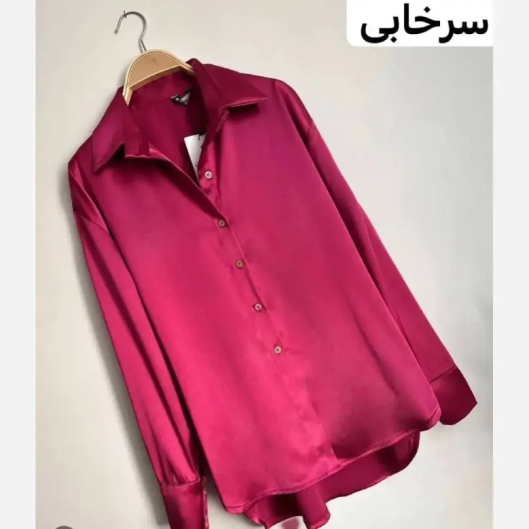 شومیز ساتن فرانسه ضخیم زنانه قد 70 رنگ بندی متنوع