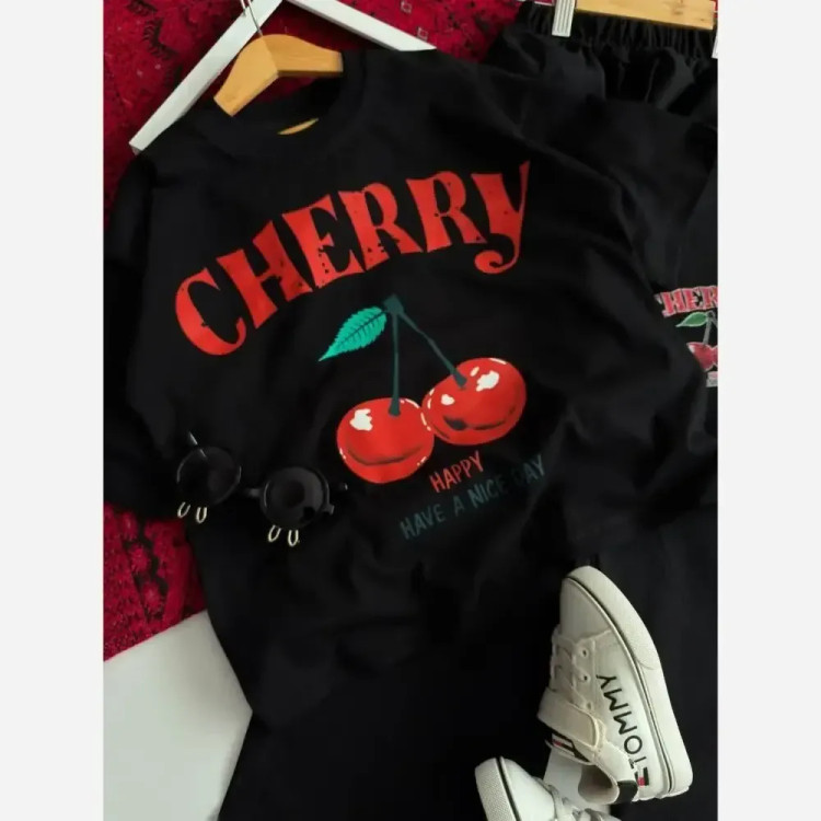 ست بلوز و شلوار گیلاس پنبه و کتان کش سفید سایز 50