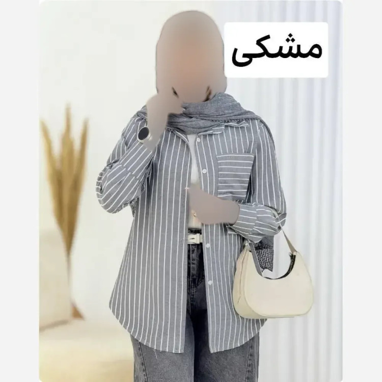 شومیز راه راه لنئین دلوین زنانه