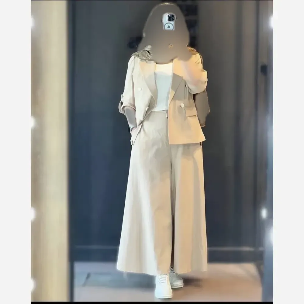 کت شلوار لنین نچرال زنانه مدل سوگل خنک تابستانی