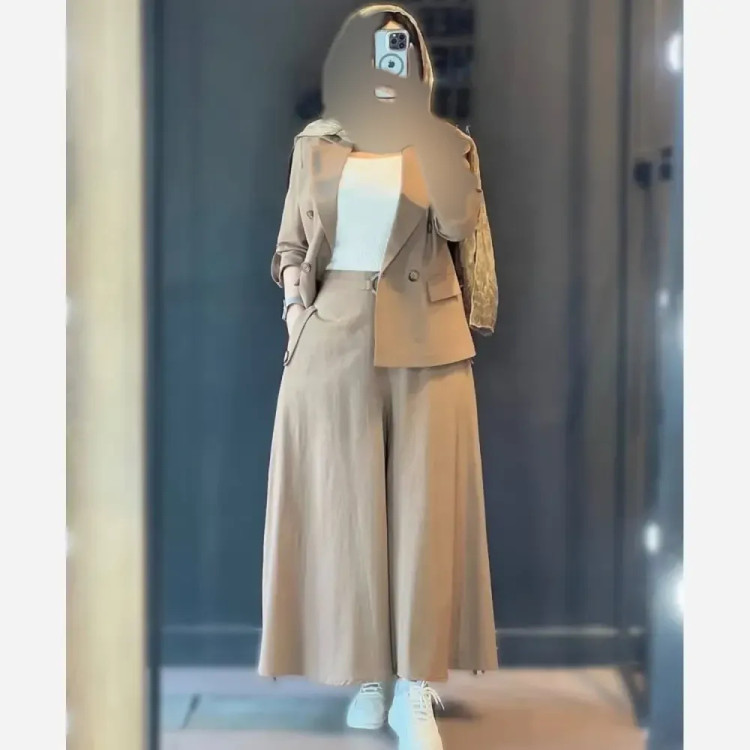 کت شلوار لنین نچرال زنانه مدل سوگل خنک تابستانی