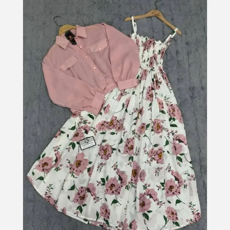 ست کت و سارافون زنانه جنس لنین و فلامنت سایز 38 تا 46