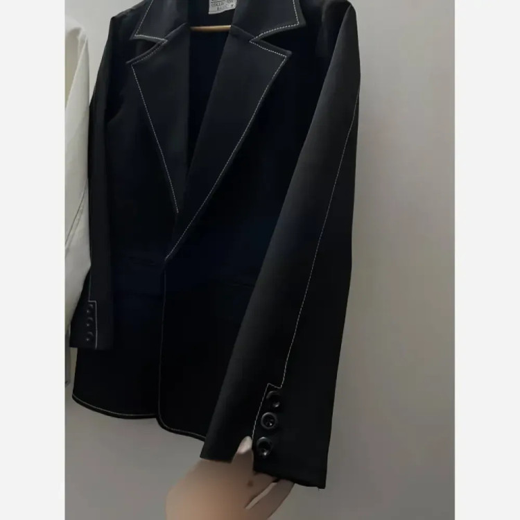 کت تک رویال جنس مازراتی درجه یک رنگ مشکی و سفید