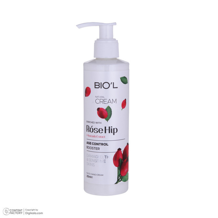 کرم مرطوب کننده دست و صورت بیول مدل Rose Hip مناسب برای پوستهای آسیبدیده و حساس حجم 250 میلیلیتر