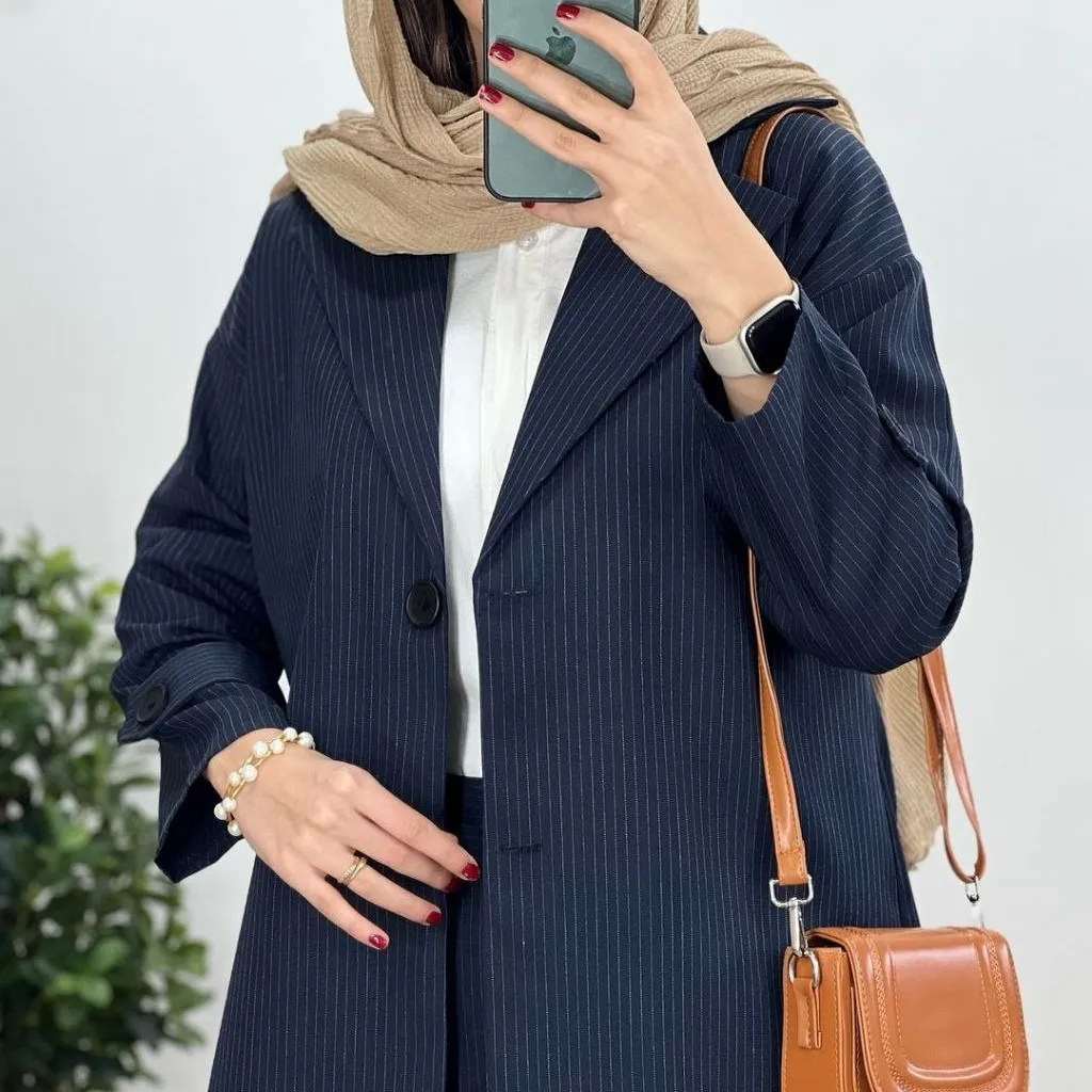 کت شلوار زنانه دیپلمات پرشیا مدل آسو رنگ مشکی سرمه ای طوسی سایز بزرگ