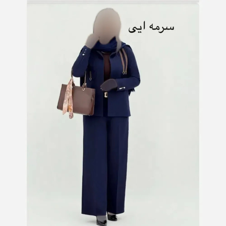 کت شلوار زنانه جنس مازراتی درجه یک مدل بگ رنگ بندی متنوع سایز 1 و 2