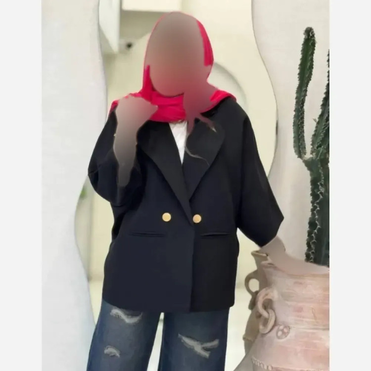 کت تک اسپرت زنانه جنس مازراتی درجه یک رنگ مشکی