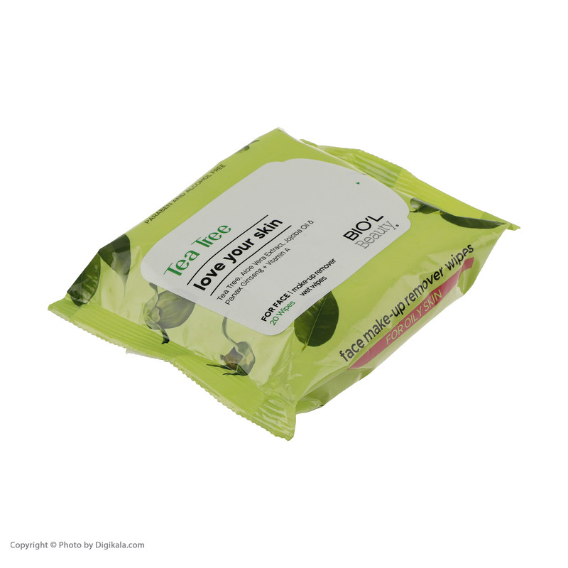 دستمال مرطوب بیول مدل Tea Tree بسته 20 عددی
