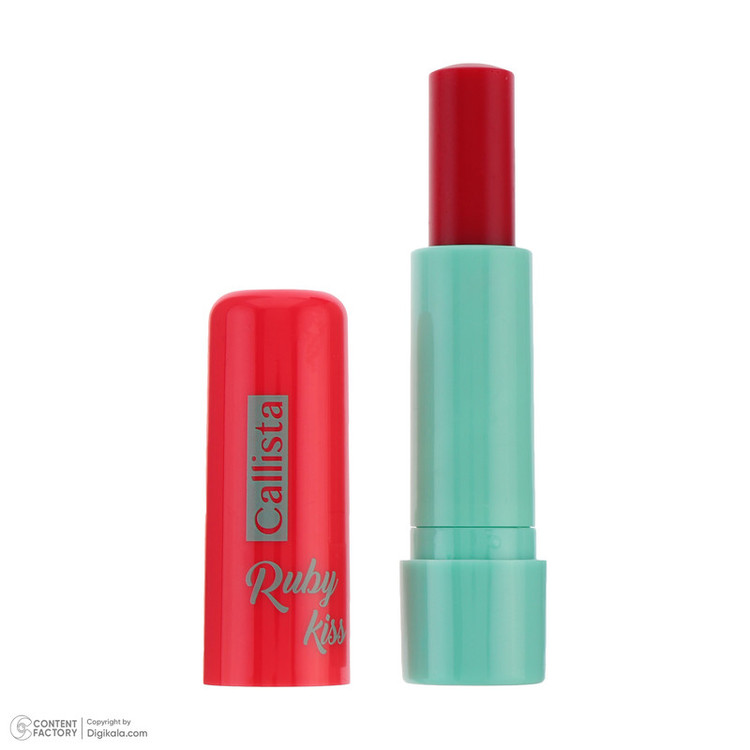 بالم لب ماتیکی بانوان کالیستا مدل Ruby Kiss، آبرسان، مناسب پوست لب معمولی، حاوی ویتامین و عصاره شیباتر