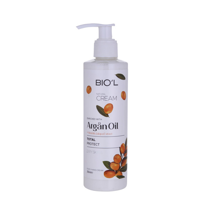 کرم مرطوب کننده بیول مدل Argan Oil مناسب پوستهای خشک حجم 250 میلیلیتر
