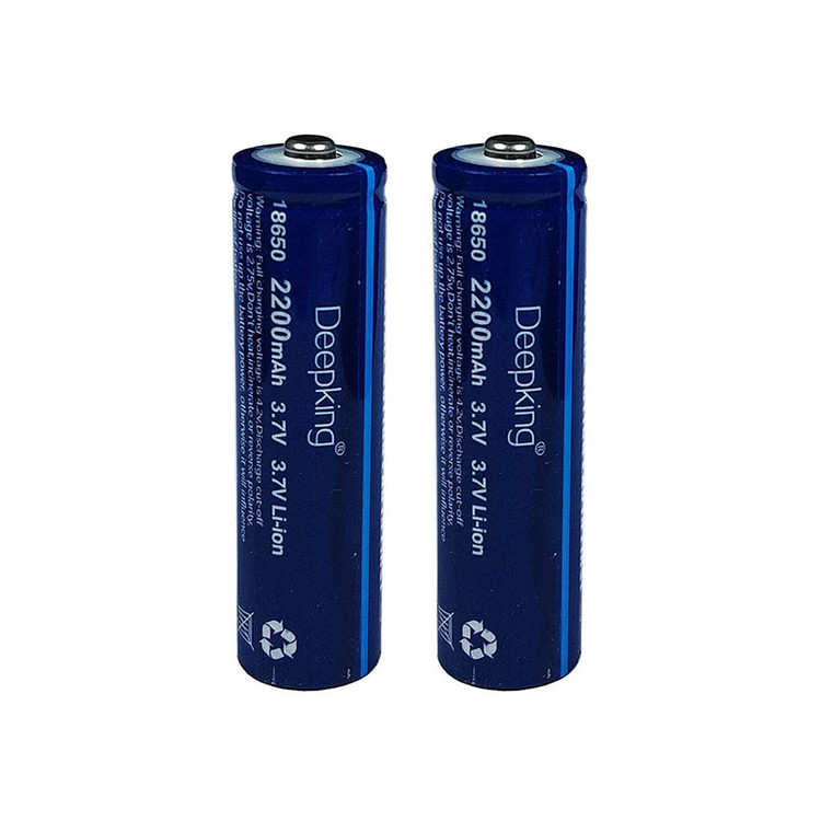 باتری لیتیوم یون قابل شارژ دیپ کینگ مدل BB-18650 ظرفیت 2200 میلی آمپر ساعت بسته 2 عددی
