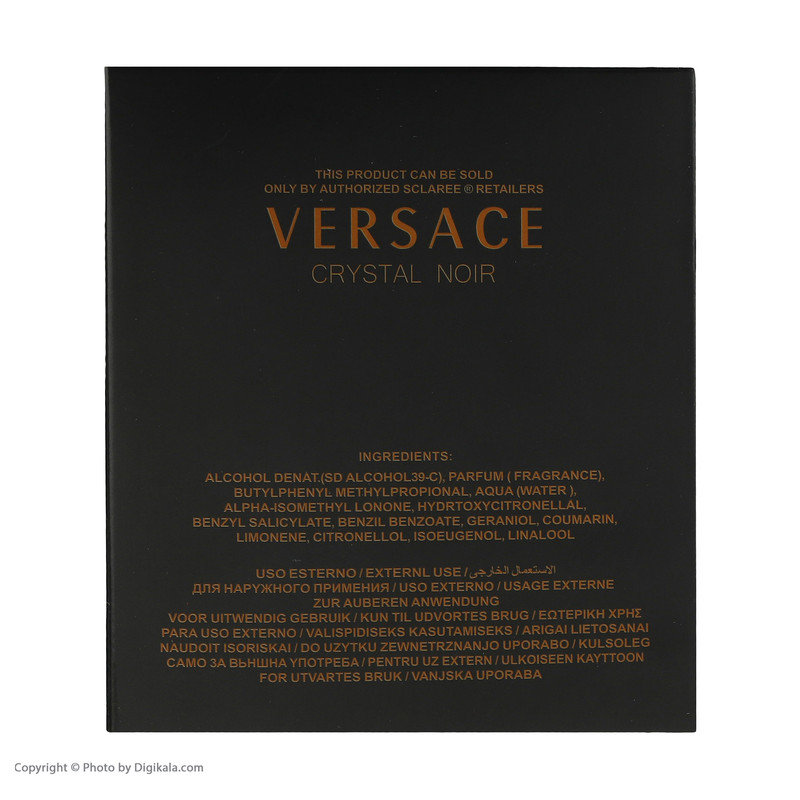 ادوپرفیوم زنانه اسکلاره مدل Versace Crystal Noir حجم 100 میلیلیتر