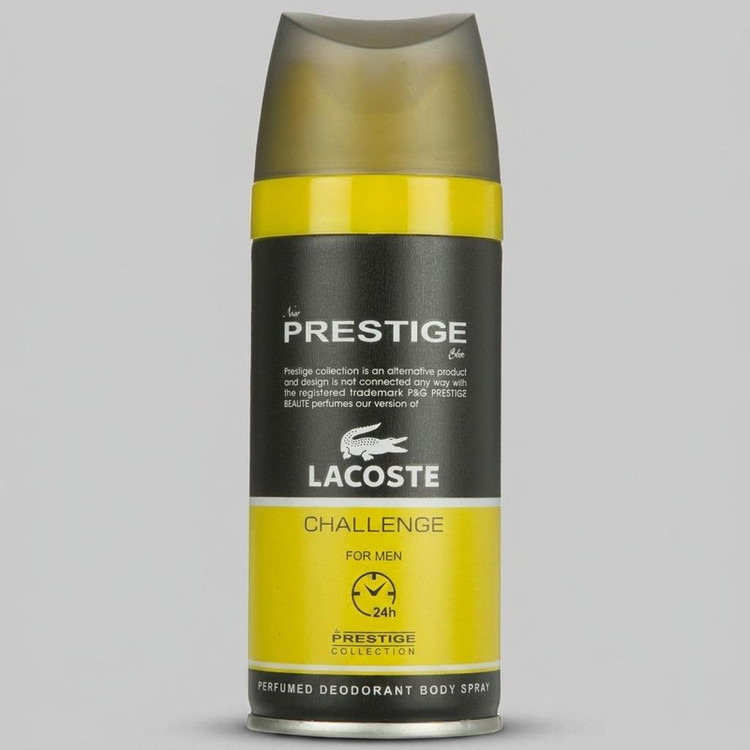 اسپری خوشبو کننده بدن مردانه پرستیژ مدل Lacoste Challenge حجم 150 میلی لیتر