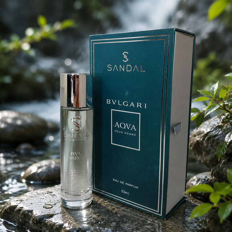عطر جیبی مردانه صندل مدل آکوا بولگاری حجم 33 میلی لیتر