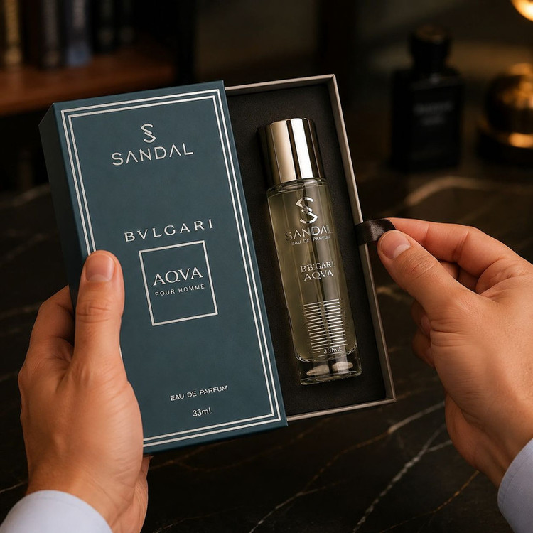 عطر جیبی مردانه صندل مدل آکوا بولگاری حجم 33 میلی لیتر