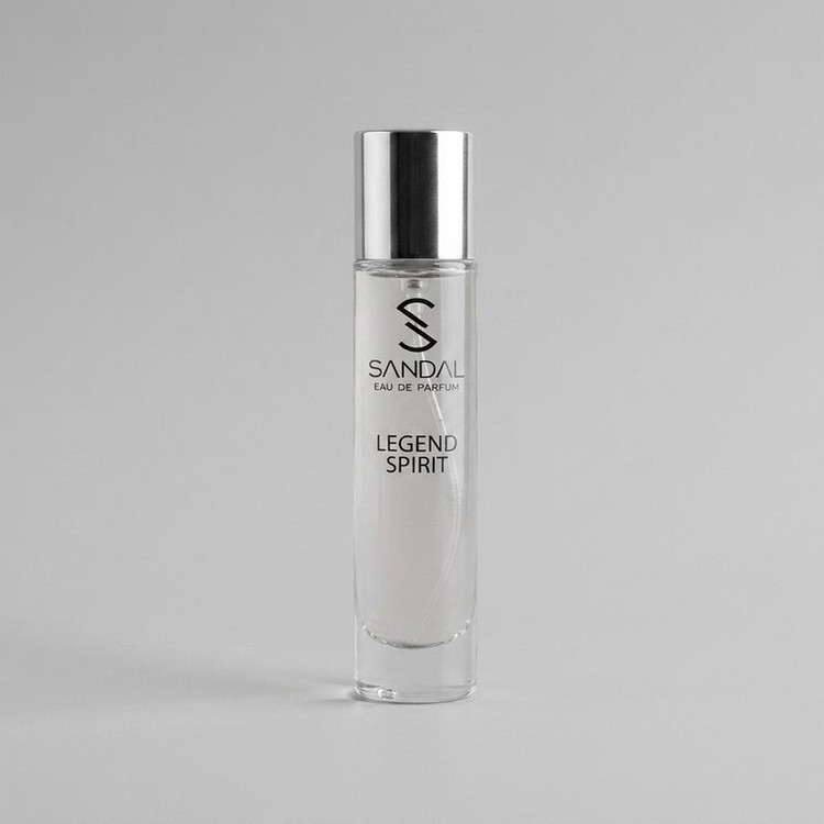 عطر جیبی مردانه صندل مدل لجند اسپریت با رایحه خنک حجم 33 میلی لیتر
