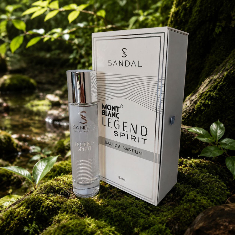 عطر جیبی مردانه صندل مدل لجند اسپریت با رایحه خنک حجم 33 میلی لیتر