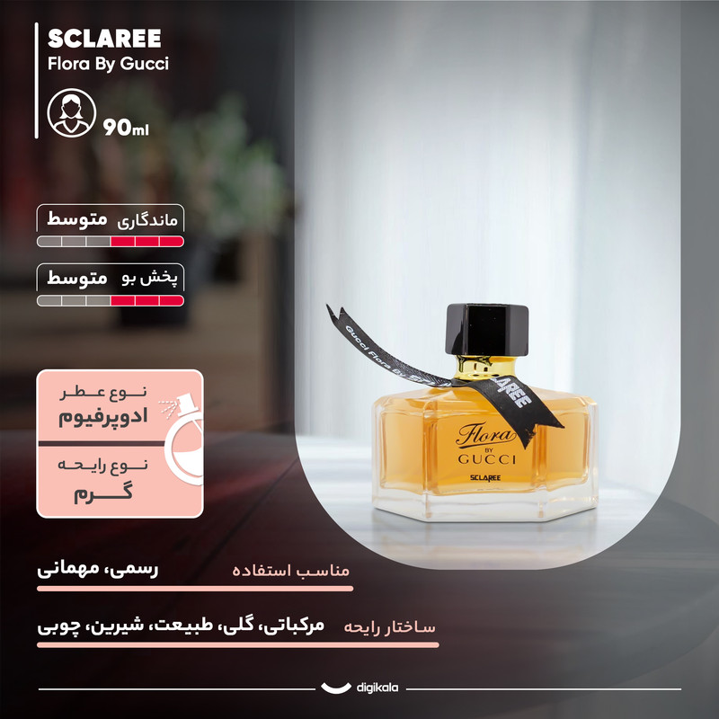 ادوپرفیوم زنانه اسکلاره مدل Flora By Gucci حجم 90 میلیلیتر