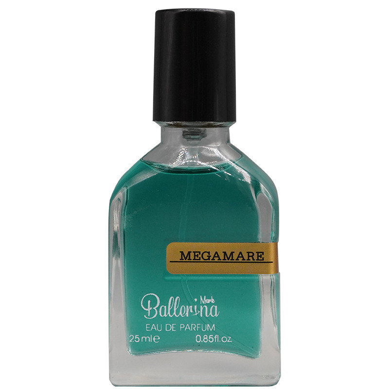 عطر جیبی زنانه بالرینا مدل مگاماره MEGAMARE با رایحه خنک، تلخ حجم 25 میلی لیتر