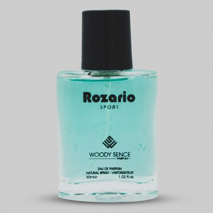عطر جیبی مردانه وودی سنس مدل Rozario حجم 30 میلی لیتر