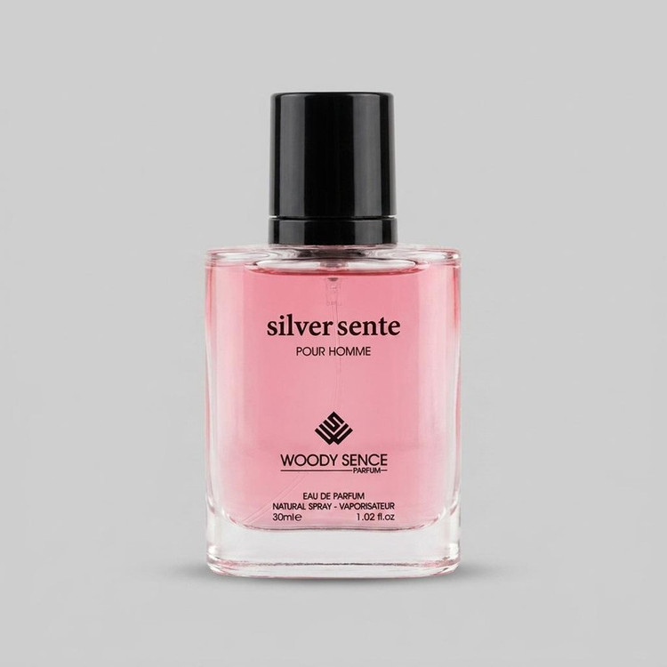 عطر جیبی مردانه وودی سنس مدل Silver Scent حجم 30 میلی لیتر