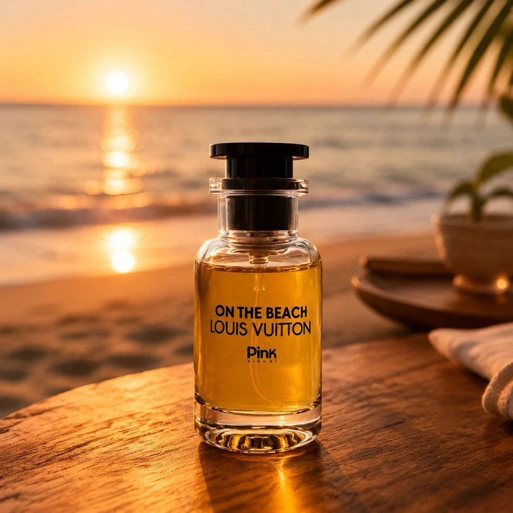 عطر جیبی پینک ویژوآل مدل Louis Vuitton On The Beach با رایحه خنک حجم 25 میلیلیتر