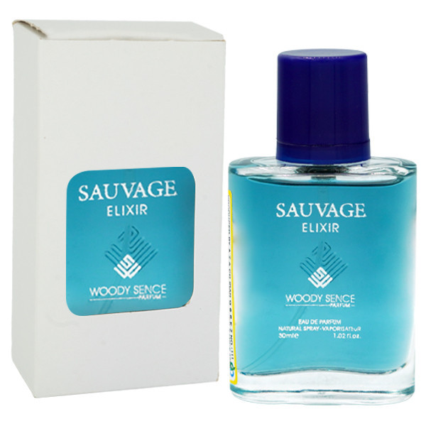 عطر جیبی مردانه وودی سنس مدل SAUVAGE ELIXIR حجم 30 میلی لیتر