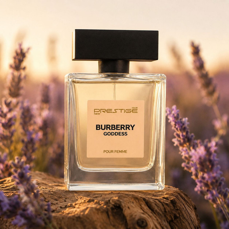 ادوپرفیوم زنانه نیو پرستیژ کالر مدل Burberry Goddess با رایحه شیرین و معطر حجم 110 میلیلیتر