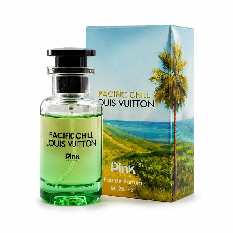 عطر جیبی پینک ویژوآل مدل Louis Vuitton Pacific Chill با رایحه  گرم حجم 25 میلی‌لیتر