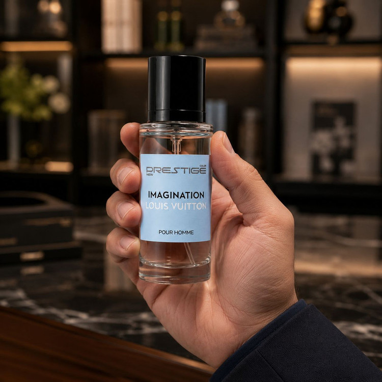 عطر جیبی مردانه نیو پرستیژ کالر مدل Imagination با رایحه شیرین و مرکباتی حجم 35 میلیلیتر
