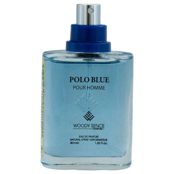 عطر جیبی مردانه وودی سنس مدل POLO BLUE با رایحه تند حجم 30 میلی لیتر