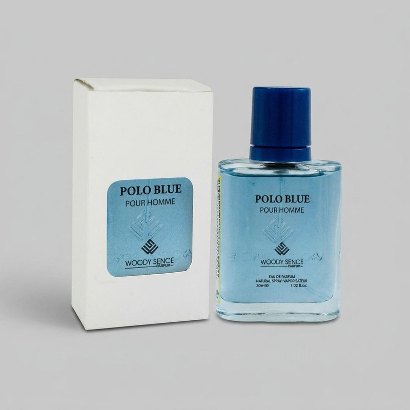 عطر جیبی مردانه وودی سنس مدل POLO BLUE  با رایحه تند حجم 30 میلی لیتر