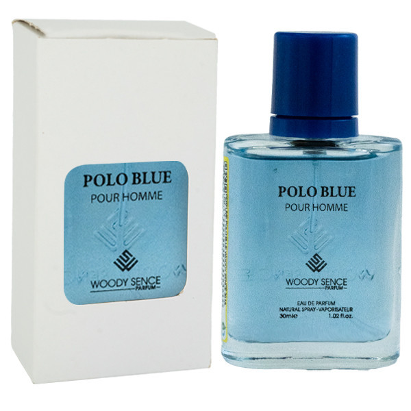 عطر جیبی مردانه وودی سنس مدل POLO BLUE با رایحه تند حجم 30 میلی لیتر