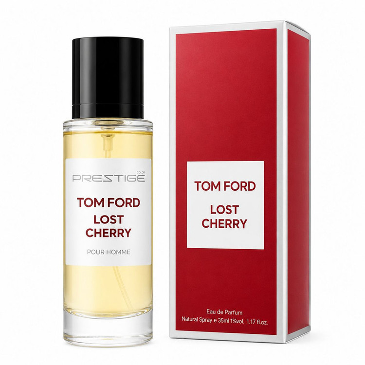 عطر جیبی نیو پرستیژ کالر مدل Tom Ford Lost Cherry با رایحه ترش و چوبی حجم 35 میلیلیتر