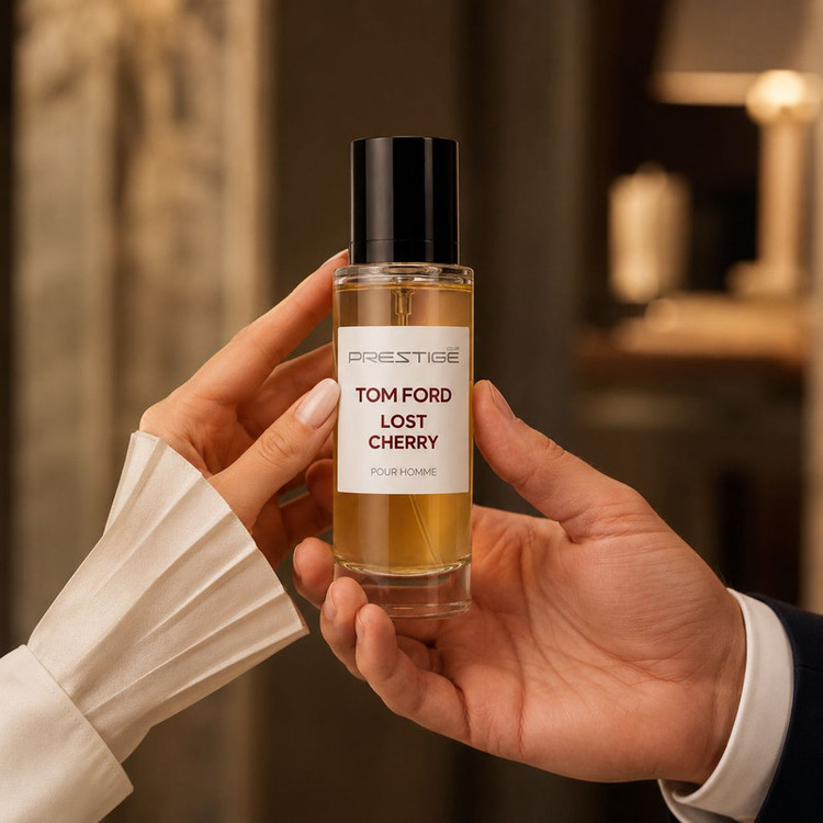 عطر جیبی نیو پرستیژ کالر مدل Tom Ford Lost Cherry با رایحه ترش و چوبی حجم 35 میلیلیتر