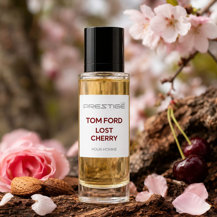 عطر جیبی نیو پرستیژ کالر مدل Tom Ford Lost Cherry با رایحه ترش و چوبی حجم 35 میلیلیتر
