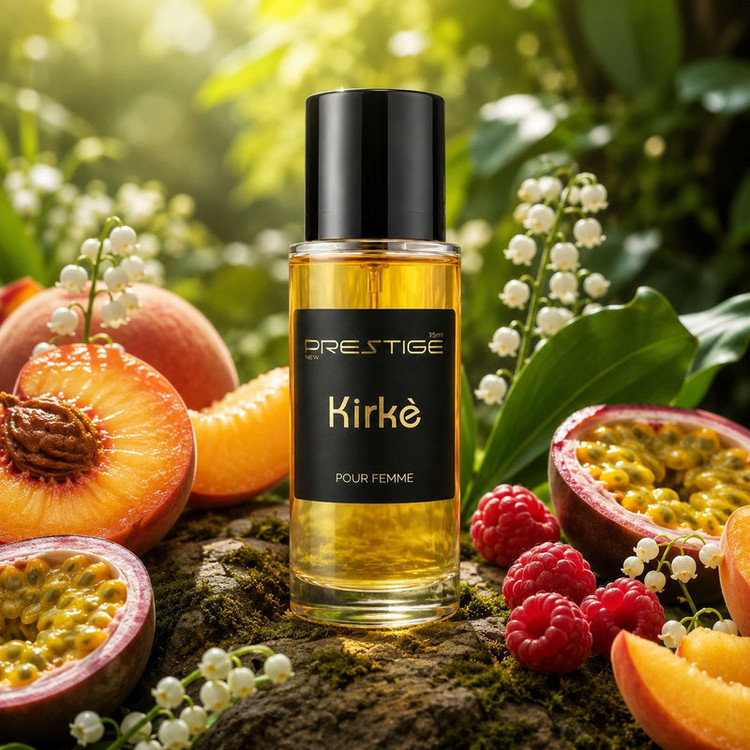 عطر جیبی نیو پرستیژ کالر مدل Kirke با رایحه شیرین و گلی حجم 35 میلیلیتر