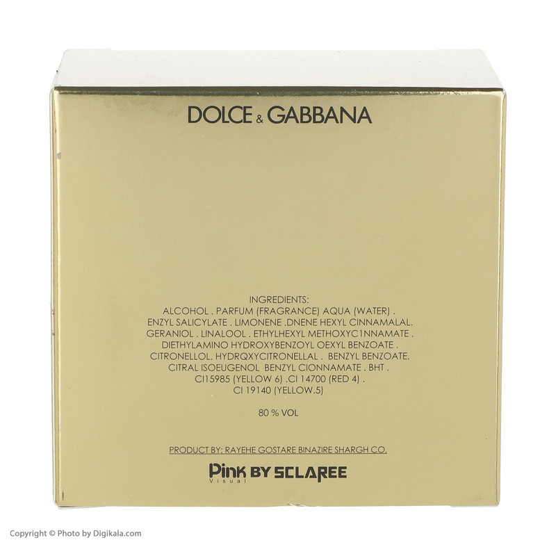 ادو پرفیوم زنانه اسکلاره مدل DOLCE GABBANA حجم 100 میلی لیتر