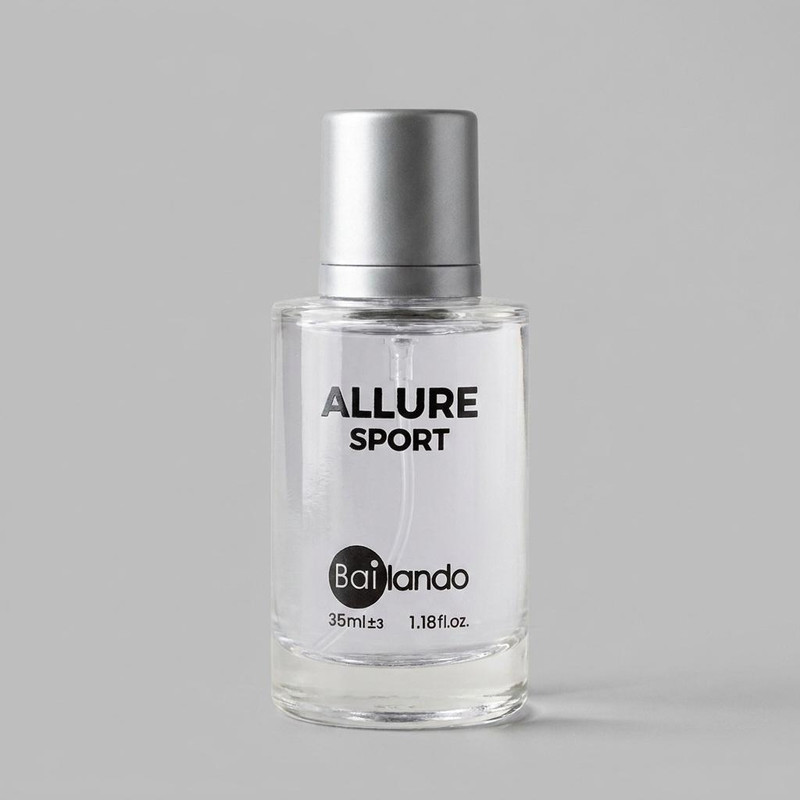 عطر جیبی مردانه بایلندو مدل آلور اسپورت ALLURE SPORT با رایحه شیرین حجم 35 میلی‌لیتر